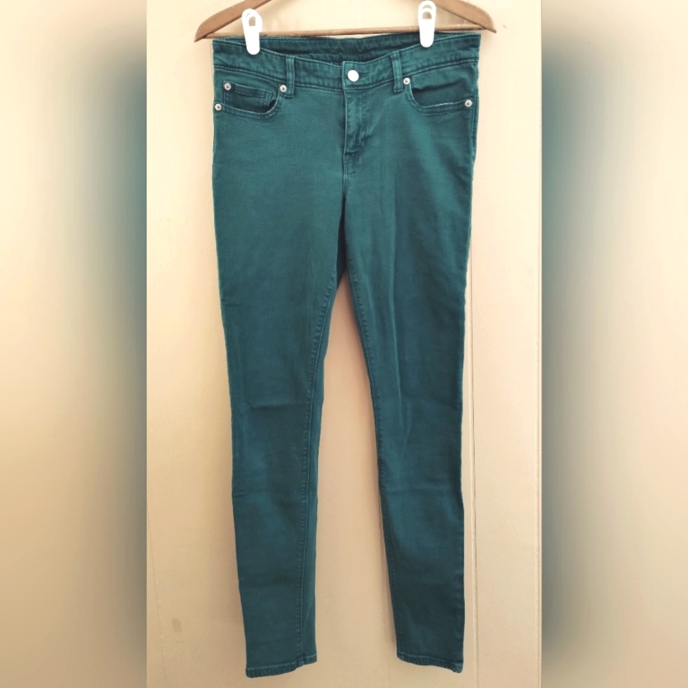 GAP 1969 Denim jegging in dark teal green, size 4, mid rise - Picture 1 of 4